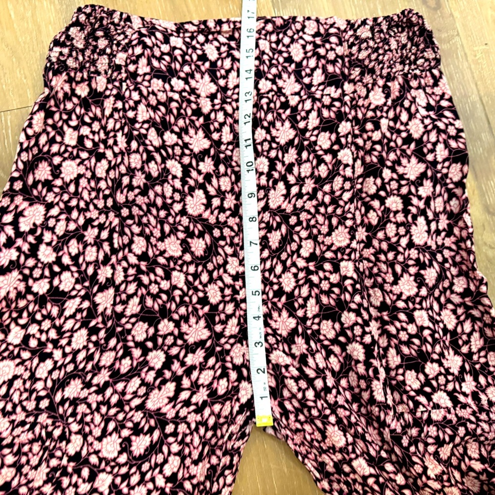 Aqua Black and Pink Floral Palazzo Pants Large - Picture 4 of 7